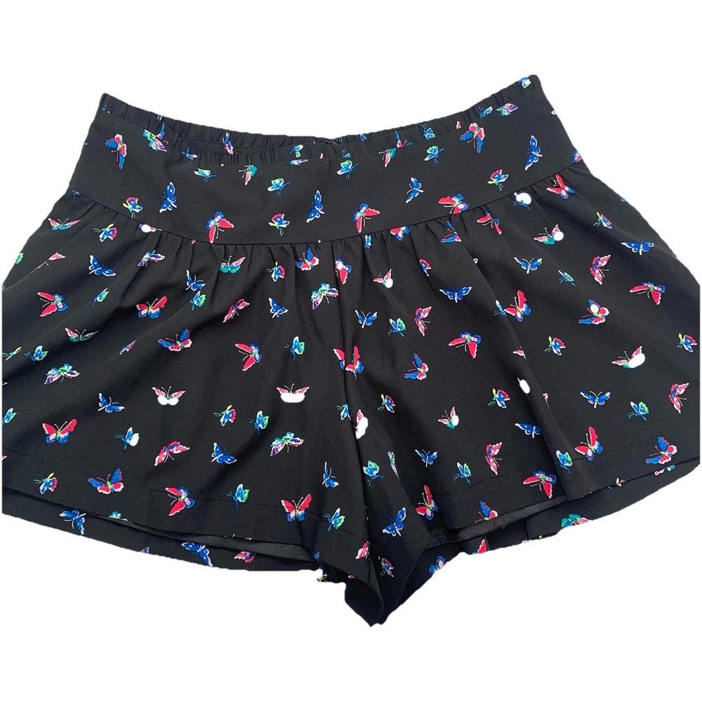 Express Butterfly Skort Skirt Mini Pockets Size 4 Shorts Black Pink Summer Beach